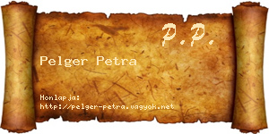 Pelger Petra névjegykártya